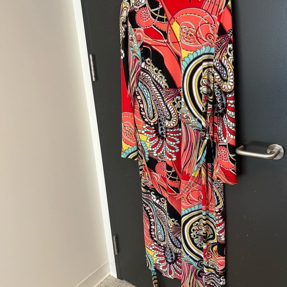 Diamond Tea M EUC tasseled hidden snap vintage robe- unbelievably bright & FAB - Picture 6 of 15